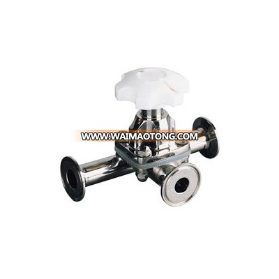 Sanitary Three Way Clamped Diaphragm Valve