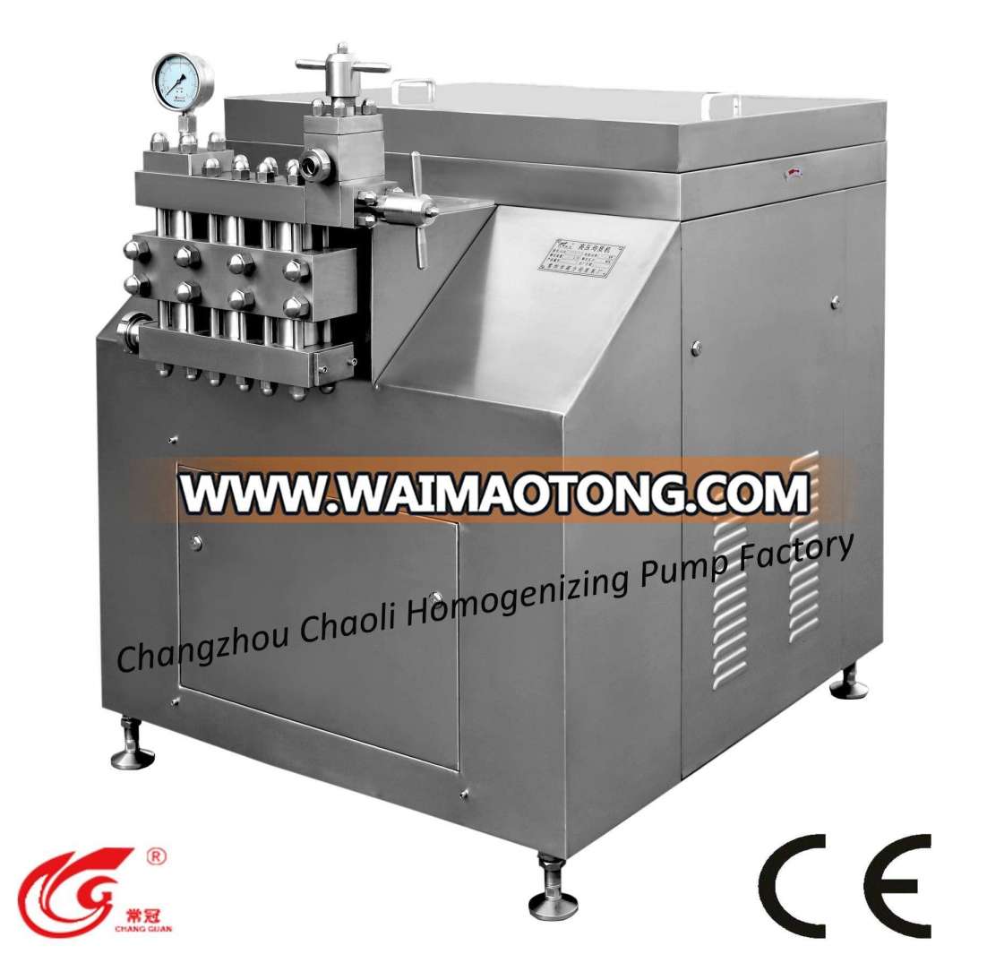 Middle, 2000L/H, High Pressure, Dairy Processing Homogenizer