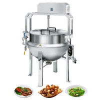 XYJBG-200S  High Quality steam jacketed cooking kettle/ jacketed mixing pot/ tilting jacketed kettle with agitator